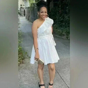 Rhode by Target  One shoulder 💯 Cotton mini dress. Ladies size L